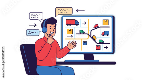 Logistics and Supply Chain Management Dashboard with Operator and Delivery Vehicles