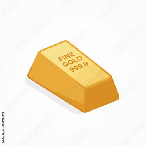 Golden bar of fine gold with 999.9 purity for investment and luxury