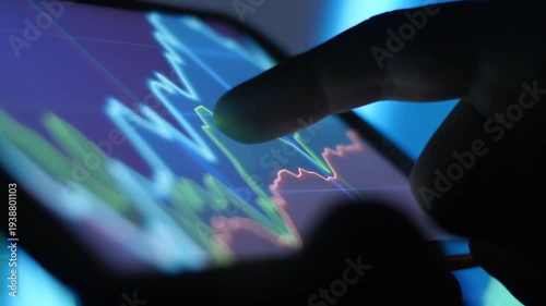 Mobile Smart Phone Trading Stocks and Shares on Investment App