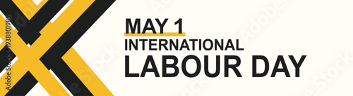 International labour day may 1st celebration background with geometric design