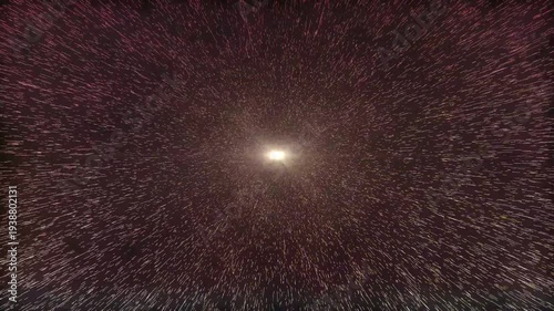 Colorful Fractal Energy Explosion Background, Blue Purple Galaxy Light Burst, Bright Sparkling Stars Fireworks Design, Abstract Space Pattern Illustration, Glowing Night Sky Motion Scene, Shining Cosm