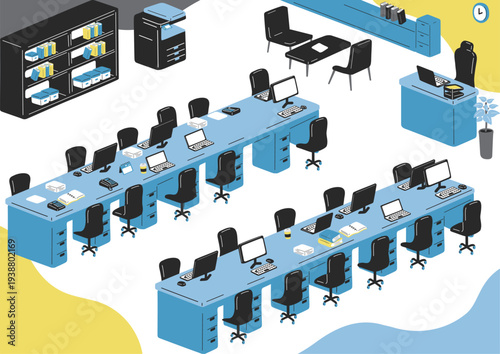 オフィスのワークスペース