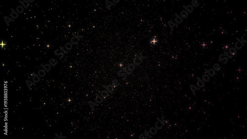 Abstract Galaxy Universe Space Background, Blue Dark Night Sky Astronomy Scene, Cosmic Dust Particle Motion, Snowy Christmas Starry Cosmos, Science Space Illustration with Bright Stars Light, Particle