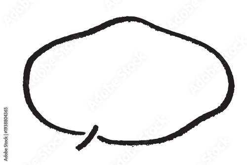 手描きのラフな吹き出し クレヨンタッチ