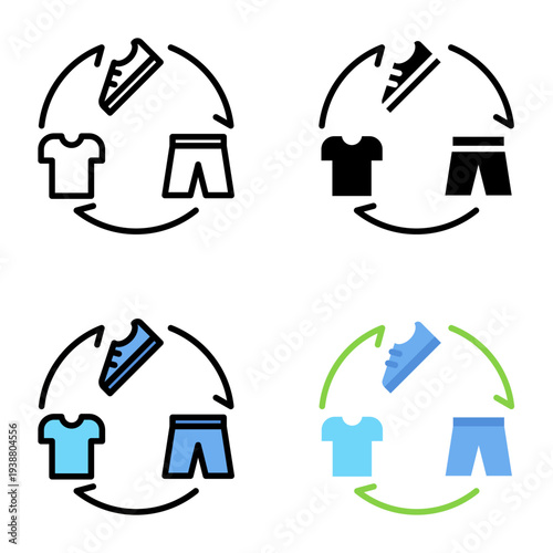 second hand icon collection of various styles for design branding, print and digital media