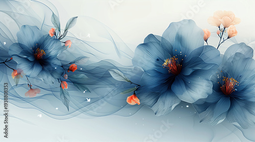 abstract background with flowers