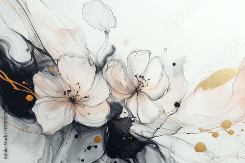 grunge floral background