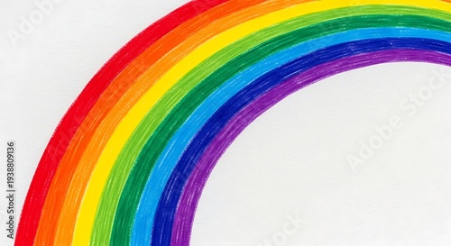 Rainbow Colors on White Background.