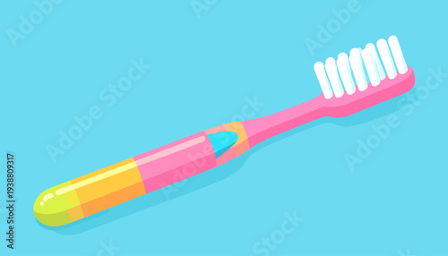 Toothbrush on Blue Background