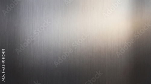 Картината върху платно A versatile silver-grey brushed metal texture background with subtle vertical lines and bright light reflections on