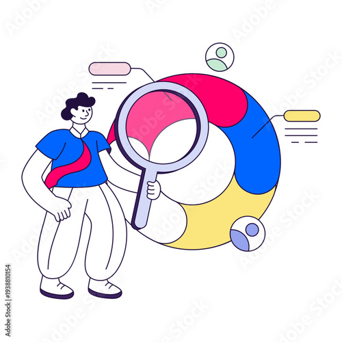 A colored design illustration of competitive analysis 