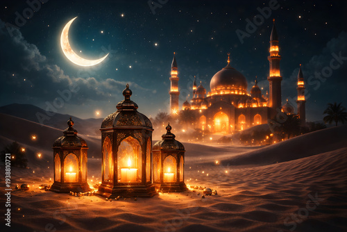 mosque at night