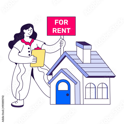 Premium download illustration of home for rent