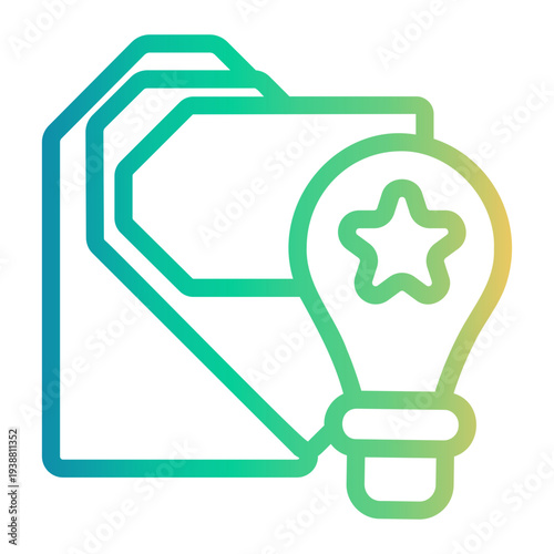 price tag Line Gradient Icon