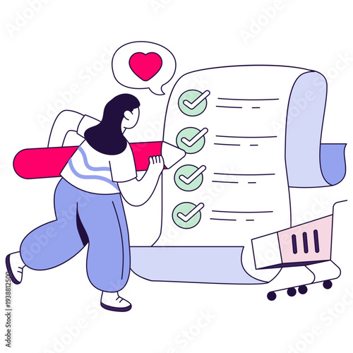 Perfect design illustration of wishlist 