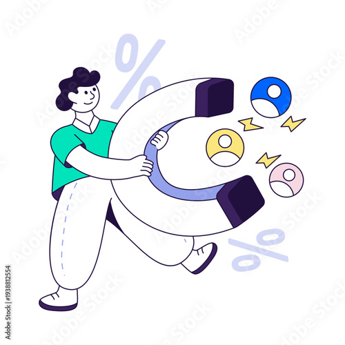 Perfect design illustration of attract customers