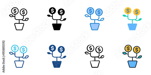 IRA icons set multiple style collection. Editable stroke 
