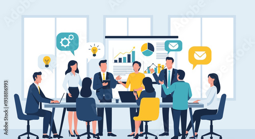 Diverse Business Team Meeting Around Table.