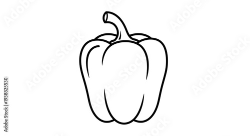 Drawing of a bell pepper.