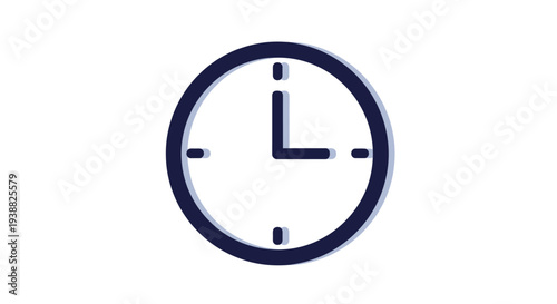 Simple Analog Clock Face Design.