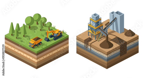 Mining and Industrial Processing of Resources.