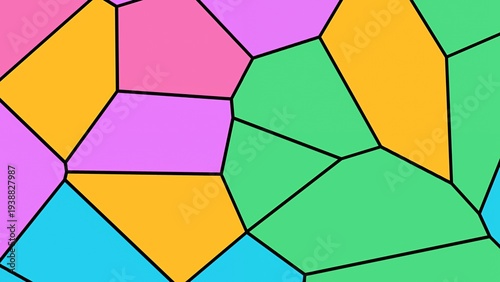 Abstract Colorful Polygon Pattern Vibrant Background