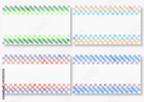 均等に並んだ四角のカラフルフレームセット