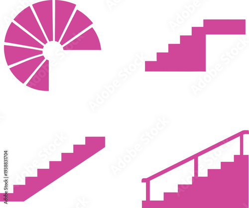 Pink Staircase stairs symbols steps
