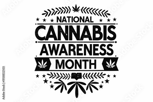 Cannabis Awareness and Education Vector Illustration, Public Information Campaign