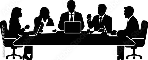 Board of directors conducting a formal conference meeting