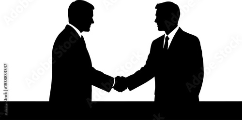 Businessmen shaking hands to finalize a professional partnership deal