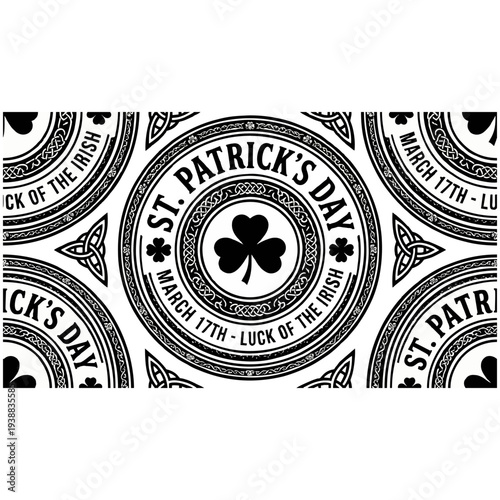 St. Patrick's Day celebration with shamrocks and lucky symbols