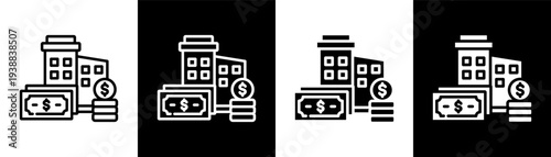 capital white icon set design