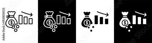 loss white icon set design