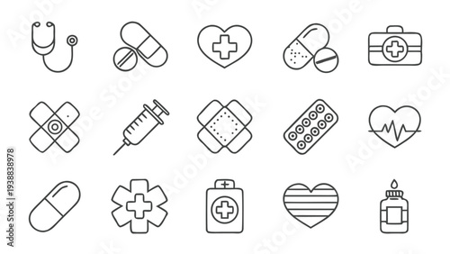 Containing doctor, medicine, hospital, treatment, healthcare, nurse, pills, clinic and more.