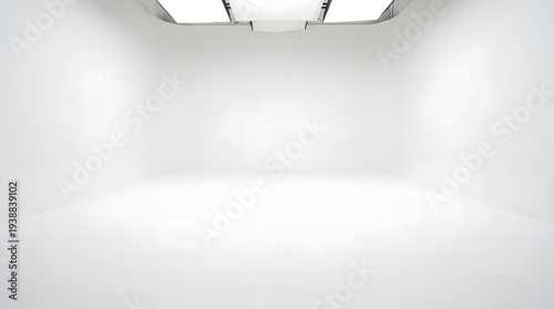 Empty White Photography Studio Modern Background