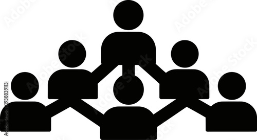 Organizational structure icon representing human resource network