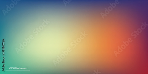 Abstract blurred gradient mesh background in bright rainbow colors. Colorful smooth banner template. Easy editable soft colored vector illustration in EPS8 without transparency.