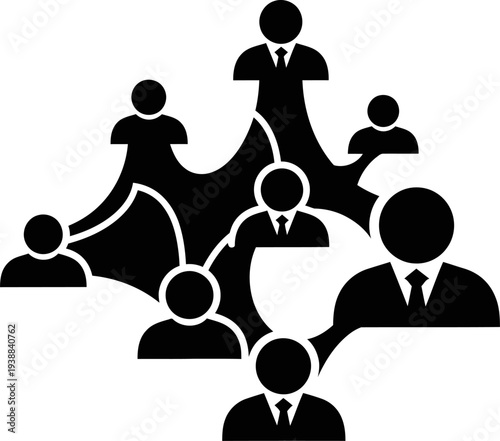 Social network diagram showing connections between individual profiles