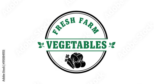 Fresh Farm Vegetables Logo Design Element 1.