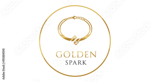 Golden Spark Logo Design with Bracelet.