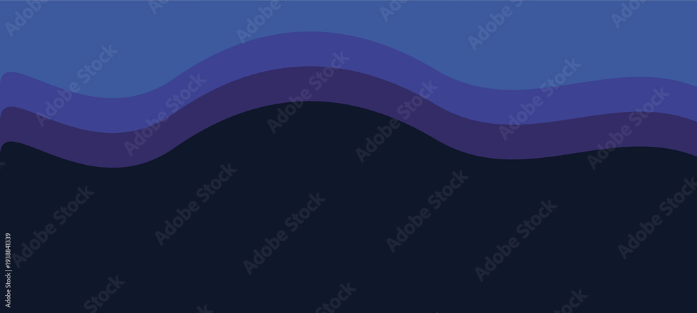 Fototapeta premium Wavy blue and purple gradient background design