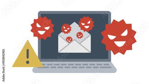 Laptop infected with computer virus, e-mail