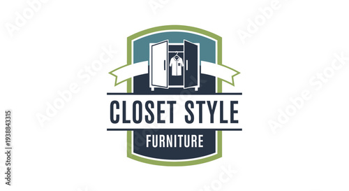 Closet Style Furniture Logo Design Element.
