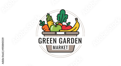Green Garden Market Fresh Produce Logo.