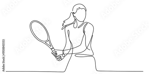 Female Tennis Player Holding a Racket Ready to Hit Ball