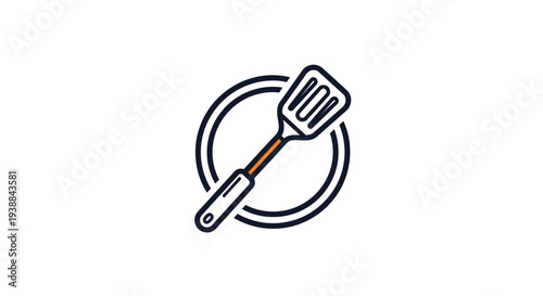 Illustration of a kitchen spatula icon.