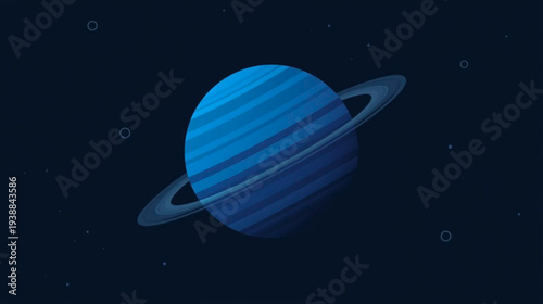 A serene digital illustration of Saturn floating in the vastness of space
