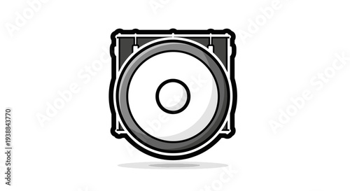 Speaker Icon Illustration on White Background.