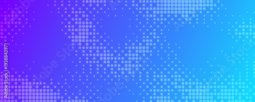 Halftone background with dots. Blue pop art pattern in comic style. Colorful dot texture. Vector gritty backdrop